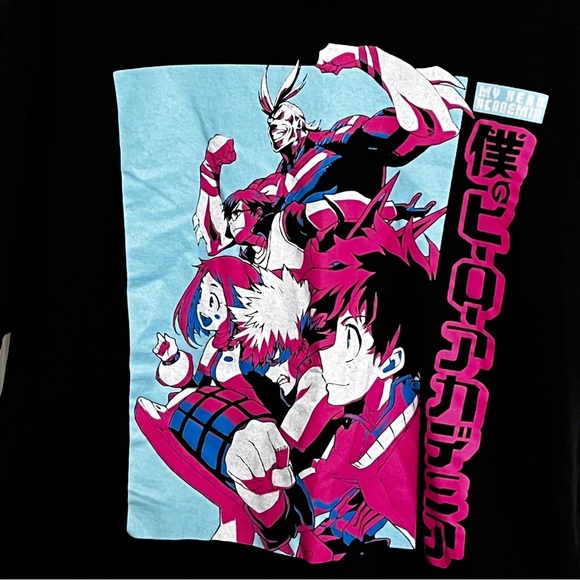 My Hero Academia Men's Black T-Shirt Size L - Picture 2 of 4